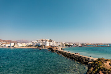 Naklejka premium Naxos Grece - July 23, 2020 - Naxos City