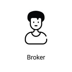 Broker icon. Suitable for Web Page,Mobile,App,UI,UX�and�GUI�design.