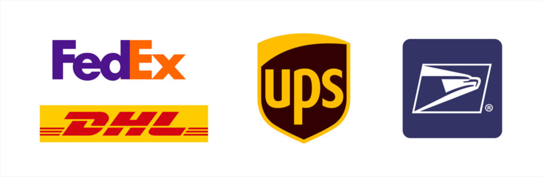 Top Delivery company logo set. Vector illustration.