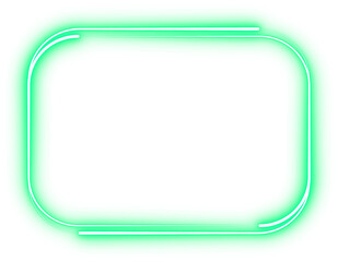 Neon Curved Rectangle Frame Border