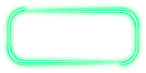 Obraz premium Neon Curved Rectangle Frame Border