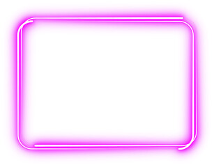 Neon Curved Rectangle Frame Border