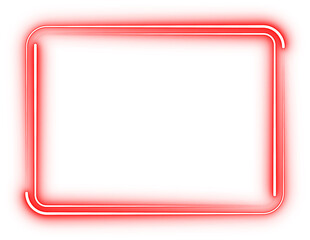 Neon Curved Rectangle Frame Border