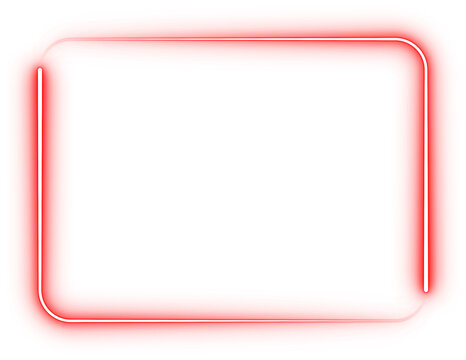 Neon Curved Rectangle Frame Border