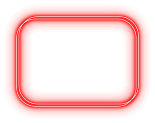 Neon Curved Rectangle Frame Border