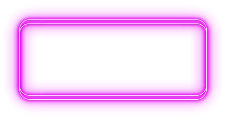 Neon Curved Rectangle Frame Border