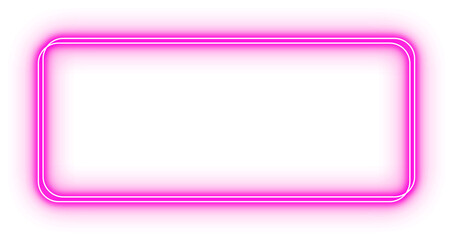 Neon Curved Rectangle Frame Border