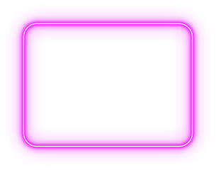 Neon Curved Rectangle Frame Border