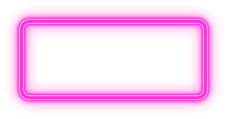 Neon Curved Rectangle Frame Border