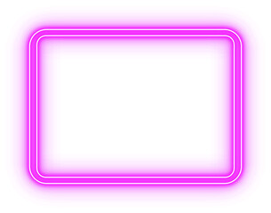 Neon Curved Rectangle Frame Border