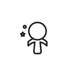 Female Mirror Woman Outline Icon