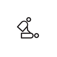 Person Relaxation Sauna Outline Icon