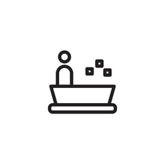 Sauna Bath Spa Outline Icon