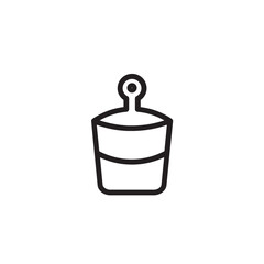 Bucket Foot Spa Outline Icon