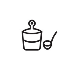 Bucket Foot Spa Outline Icon