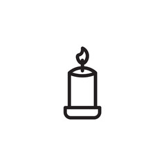 Candle Spa Wax Outline Icon