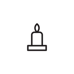 Candle Spa Wax Outline Icon