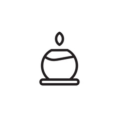 Candle Spa Wax Outline Icon