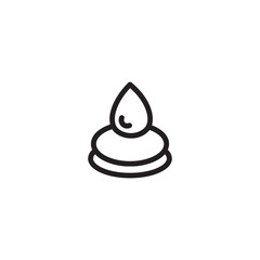 Fototapeta premium Drip Drop Water Outline Icon