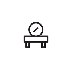 Interior Table Vanity Outline Icon