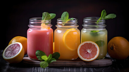 juice, smoothie. Generative AI image.