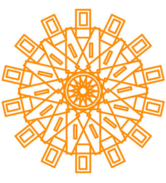 recommend clip art: Modern circular geometric rosette shape pattern design in mandala style art