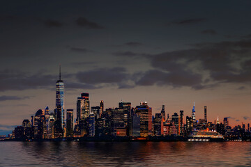 Panorama New York City in the morning