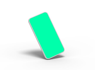 Unbranded Smartphone Template with Customizable Design for UI/UX Product Showcase. 3D Render