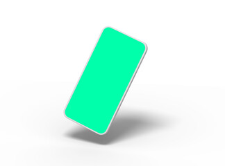 Unbranded Smartphone Template with Customizable Design for UI/UX Product Showcase. 3D Render