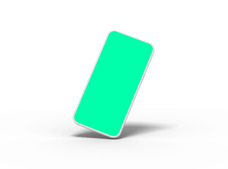 Unbranded Smartphone Template with Customizable Design for UI/UX Product Showcase. 3D Render