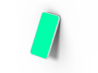 Unbranded Smartphone Template with Customizable Design for UI/UX Product Showcase. 3D Render