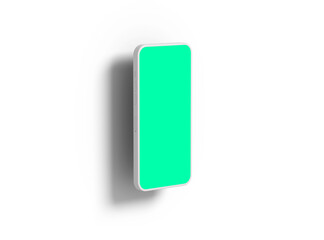 Unbranded Smartphone Template with Customizable Design for UI/UX Product Showcase. 3D Render