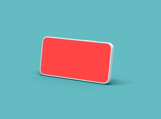 3D rendering of an unbranded smartphone with the ability to easily change the screen. UI/UX showcase of the product.