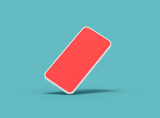 3D rendering of an unbranded smartphone with the ability to easily change the screen. UI/UX showcase of the product.