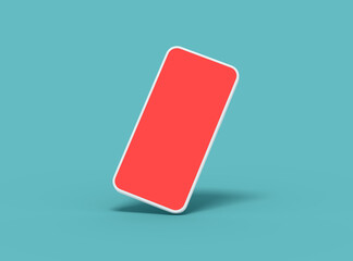 3D rendering of an unbranded smartphone with the ability to easily change the screen. UI/UX showcase of the product.