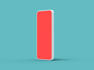 3D rendering of an unbranded smartphone with the ability to easily change the screen. UI/UX showcase of the product.