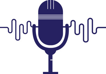 podcast sound wave logo template vector. podcast pulse logo heart rhythm medical 
