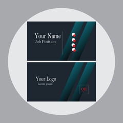 Modern presentation card with company logo. Vector business card template. Visiting card for business and personal use. Vector illustration design. business card template. Visiting card for busine