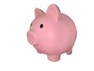 Cerdo alcancía de costado