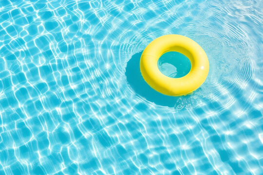 Yellow ring float. Generative AI