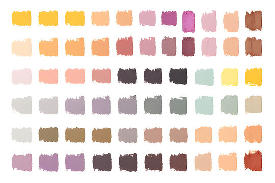 set of different paint brush strokes in pastel colors artistic design elements grungy and watercolor 
