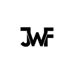 jwf initial letter monogram logo design