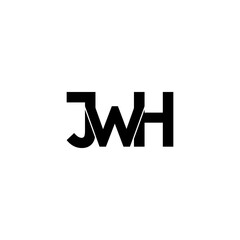 jwh typography letter monogram logo design
