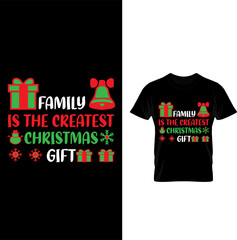Vector Family christmas t shirt design.