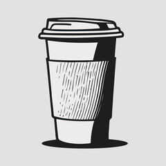 cup of coffee icon vector illustration. hot cup of coffee illustration.