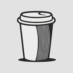cup of coffee icon vector illustration. hot cup of coffee illustration.
