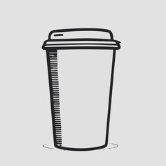 cup of coffee icon vector illustration. hot cup of coffee illustration.