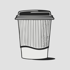 cup of coffee icon vector illustration. hot cup of coffee illustration.