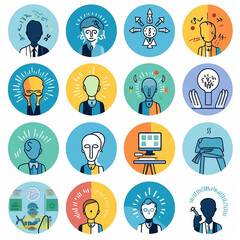 DIFFERENT HUMAN LOGOS ILLUSTRATION