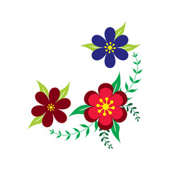 Colorful Flowers, Vector Designs